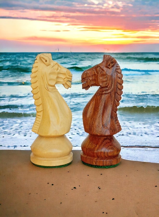 Enterro Wooden Chess Pieces 3.75" Taj Series - Made of Rosewood Boxwood Well Polished Handicraft - Image 5